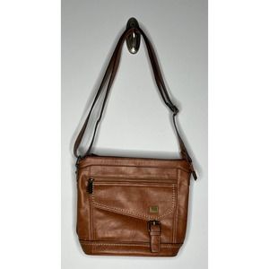 Concept Faux Leather Crossbody Brown Purse Brand New